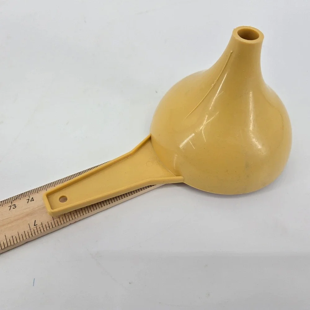 Vintage Tupperware Harvest Gold Hershey Kiss Kitchen Liquid Canning Funnel 1970s